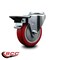 Service Caster 4'' Red Poly Wheel Swivel Bolt Hole Caster with Posi Lock Brake SCC-BH20S414-PPUB-RED-PLB - alternate 5